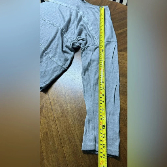 Scandal Italy Silk Viscose Long Sleeve Grey Shirt Sequin Stripe Relaxed One Size - Picture 3 of 7